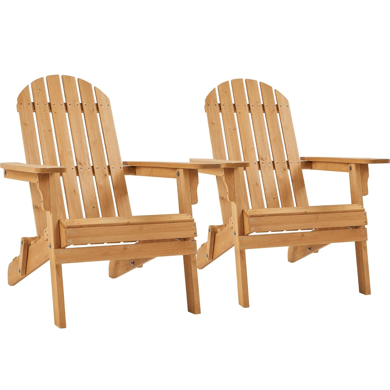 Outdoor Furniture Fire Pit Set - 접이식 아디론닥 의자 2개 세트(야외용), 300LBS