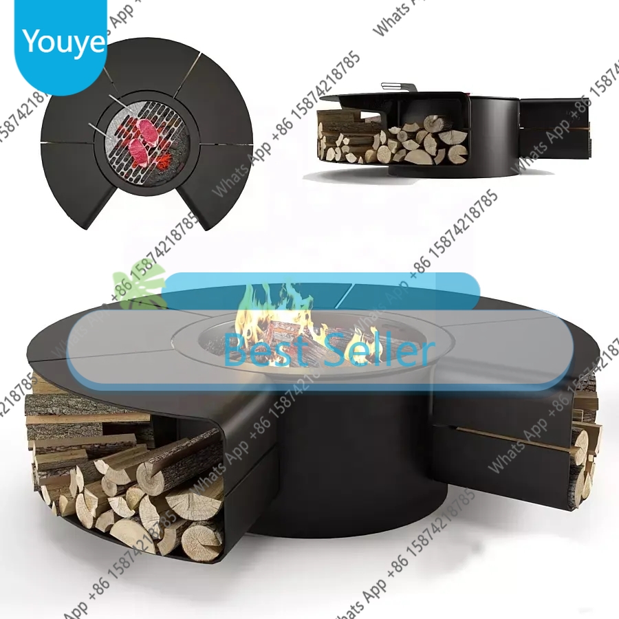 Outdoor Furniture Fire Pit Set - I C 야외 무연 화덕 테이블