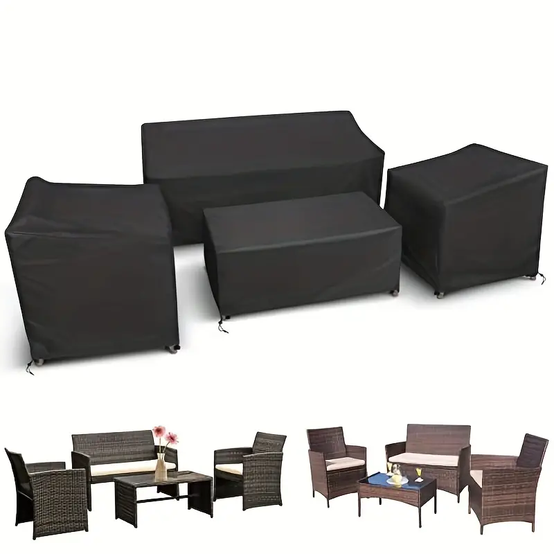 Outdoor Furniture Deals - 4개/세트 파티오 가구 커버, 헤비 듀티