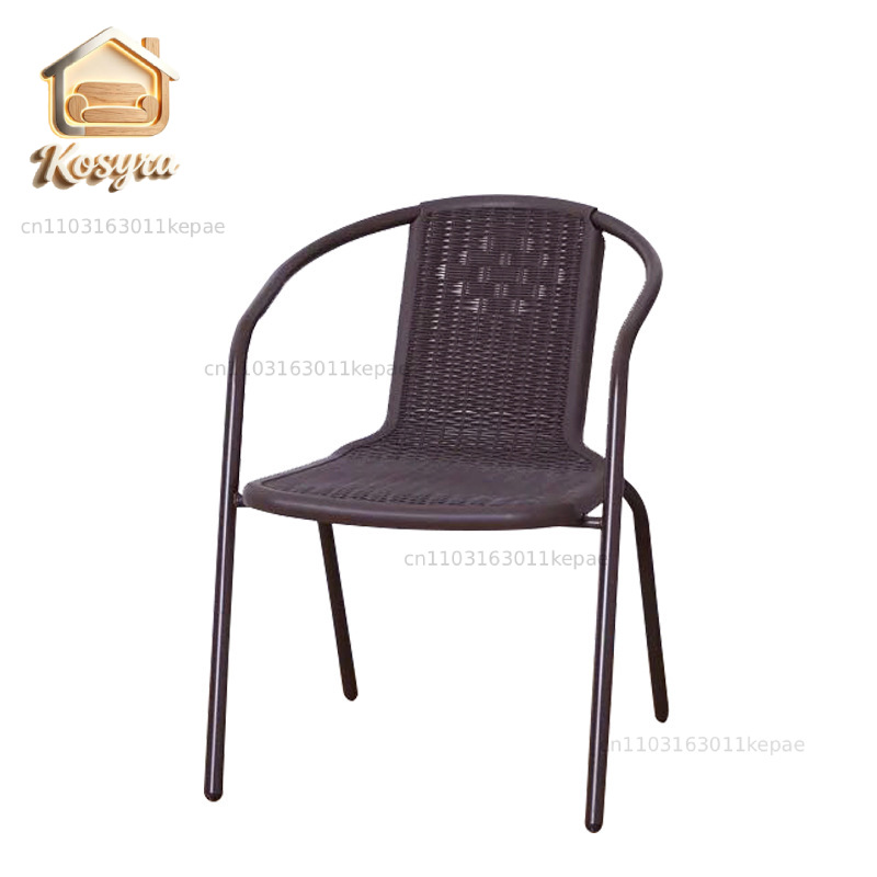 Outdoor Furniture Iron - 방수 야외 플라스틱 의자 인조 라탄