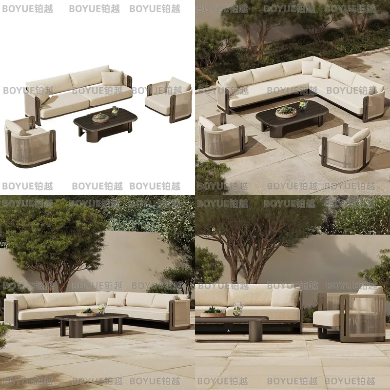 Outdoor Furniture Lounge Set - 야외 라탄 소파 세트 알루미늄 합금
