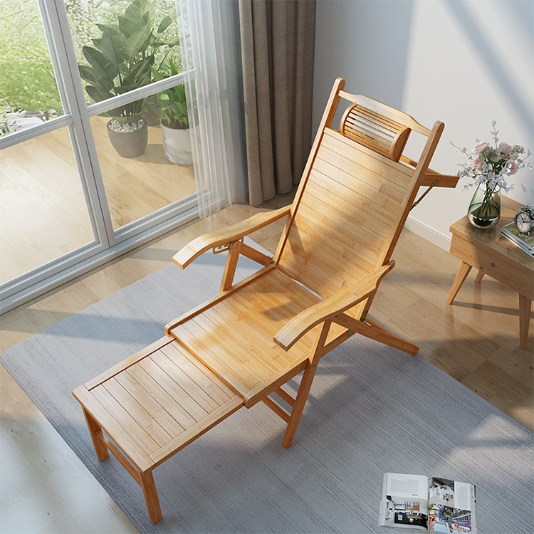 Outdoor Furniture Lounge Chair - 가볍고 현대적인 디자인의 대나무 접이식 라운지