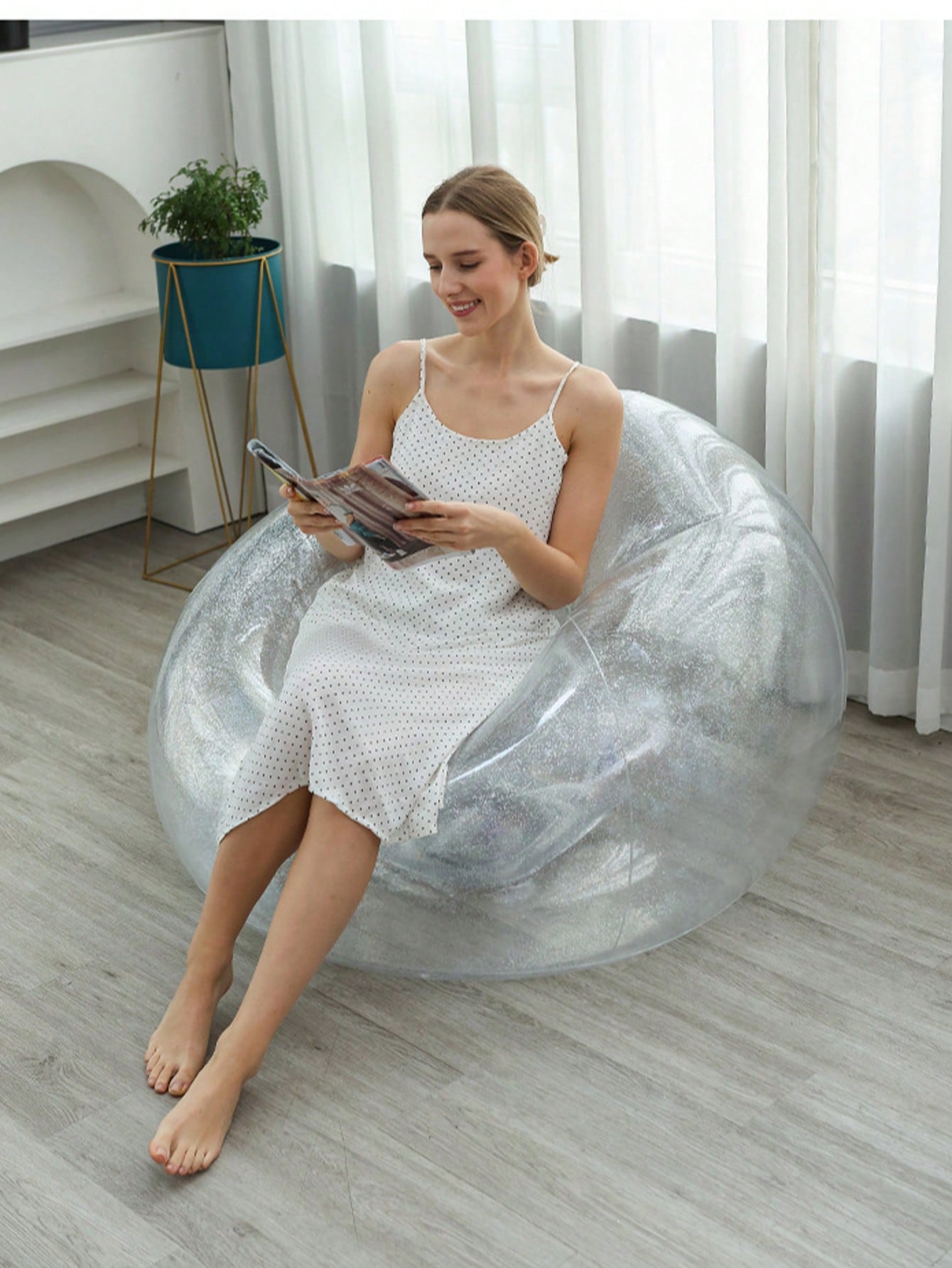 Outdoor Furniture Lounge Chair - 1개 PVC 풍선형 라운지 의자, 실내외