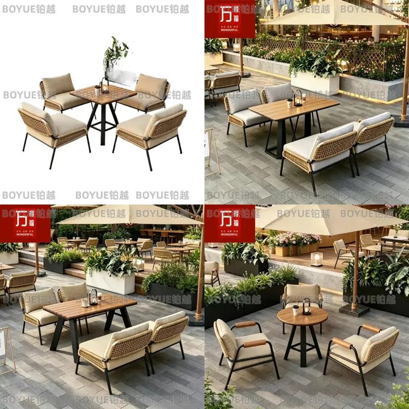 Outdoor Furniture Lounge Set - 야외 파티오 가구 세트 라탄 위커