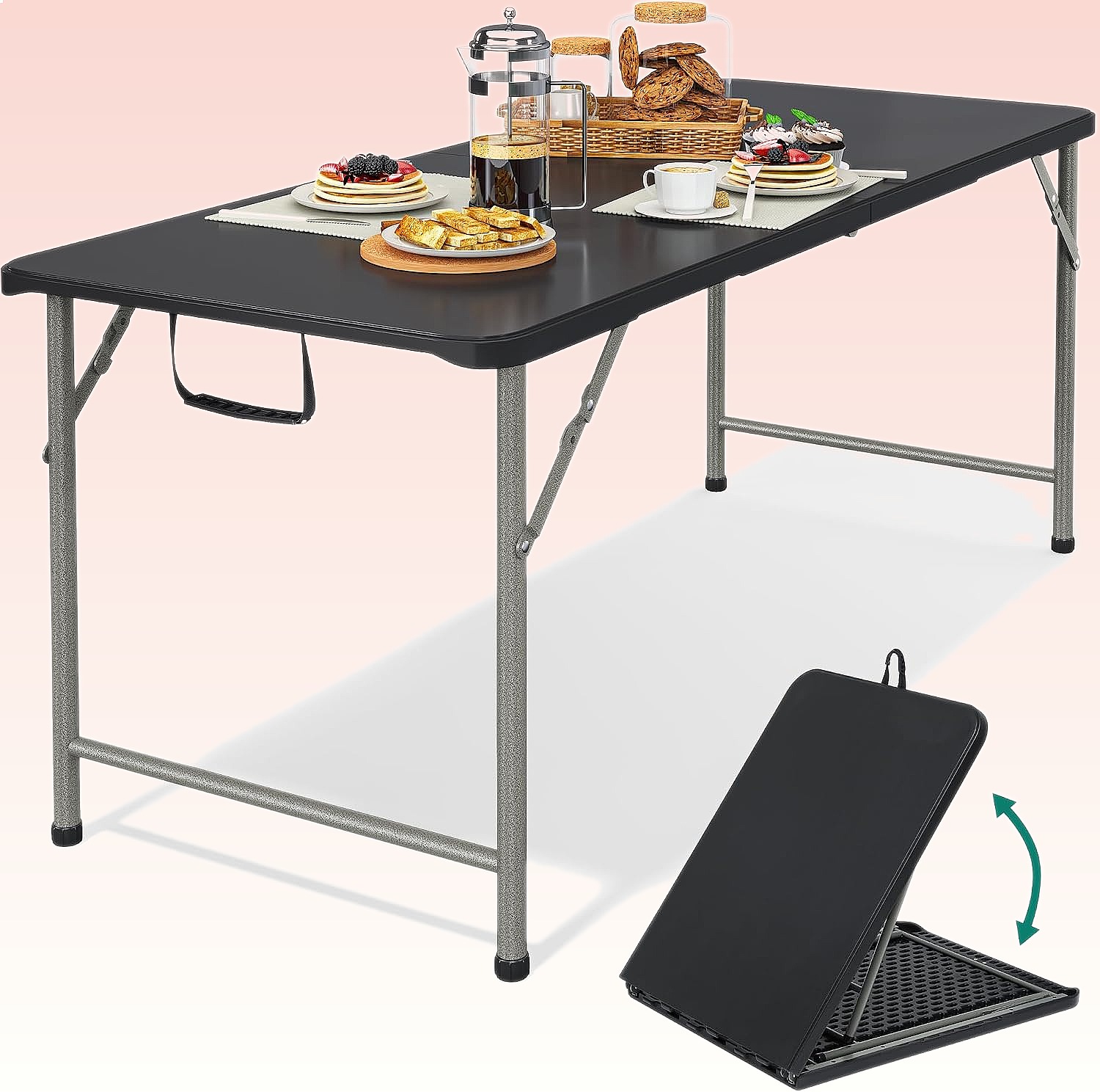 Outdoor Furniture Hdpe - YITAHOME 6피트 접이식 테이블, 고강도 HDPE
