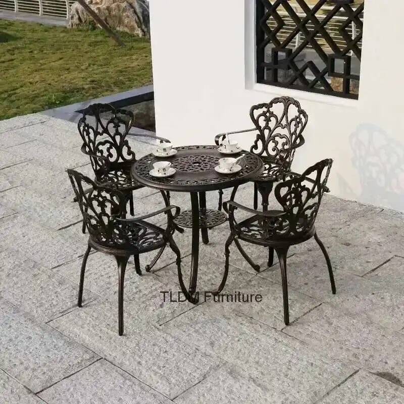 야외 레저용 가구 세트, 주조 알루미늄 정원 테라스 조 - Outdoor Furniture Iron 리뷰 및 가격