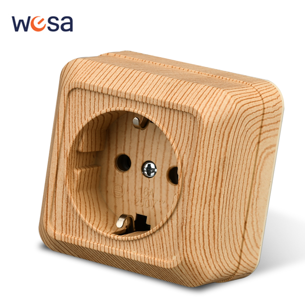 WESA 목재 벽 표면 소켓 플러그 EU 전기 콘센트  - Outdoor Furniture Outlet 리뷰 및 가격