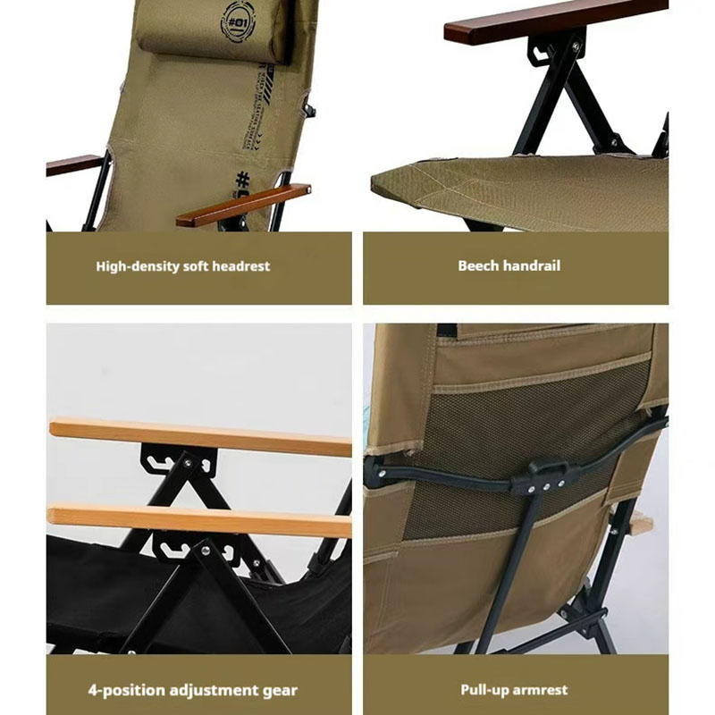 접이식 하이백 비치 캠핑 의자 4단계 조절 가능 철제  - Outdoor Furniture Used 리뷰 및 가격