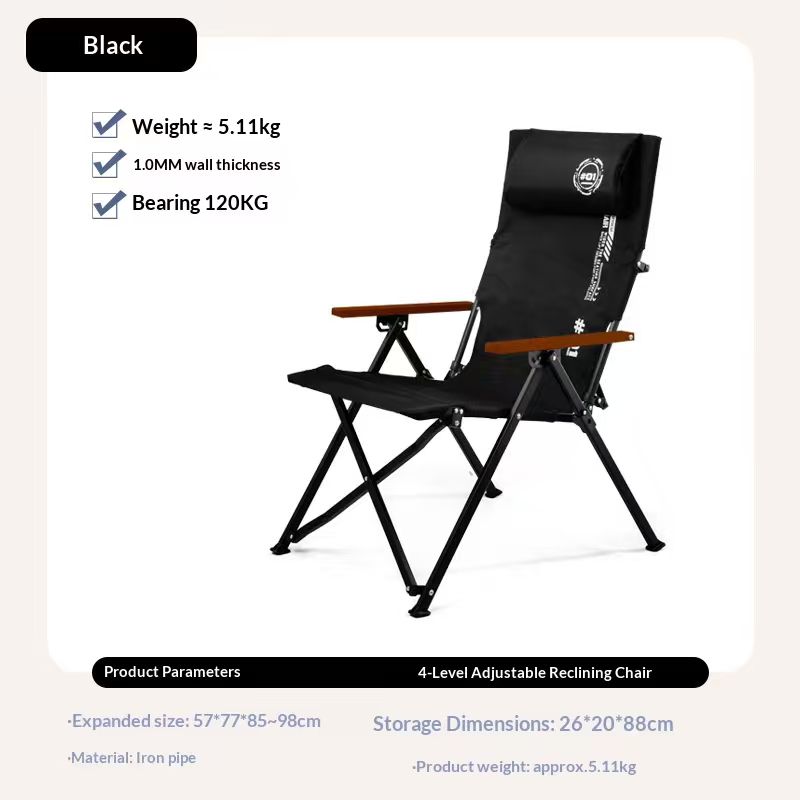 접이식 하이백 비치 캠핑 의자 4단계 조절 가능 철제  - Outdoor Furniture Used 리뷰 및 가격