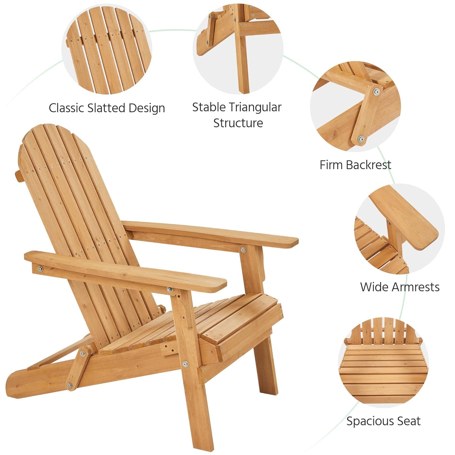 접이식 아디론닥 의자 2개 세트(야외용), 300LBS - Outdoor Furniture Fire Pit Set 리뷰 및 가격