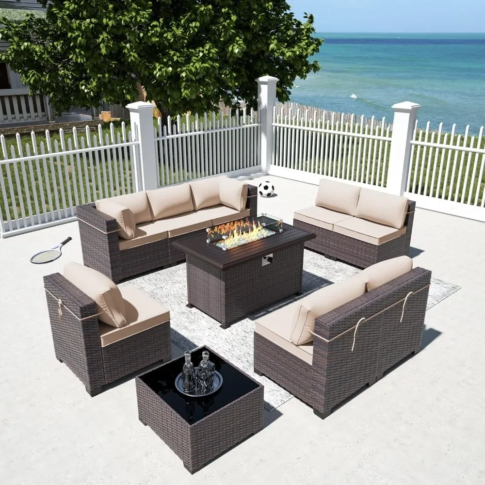 -프로판 화덕 테이블이 포함된 파티오 가구 세트, 10 - Outdoor Furniture Fire Pit Set 리뷰 및 가격