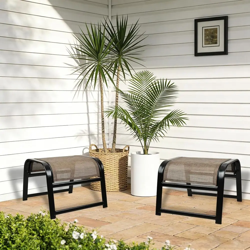 파티오 오토만 세트, 야외용 2피스 철제 위커 가구,  - Outdoor Furniture Iron 리뷰 및 가격
