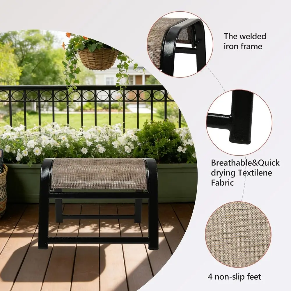 파티오 오토만 세트, 야외용 2피스 철제 위커 가구,  - Outdoor Furniture Iron 리뷰 및 가격