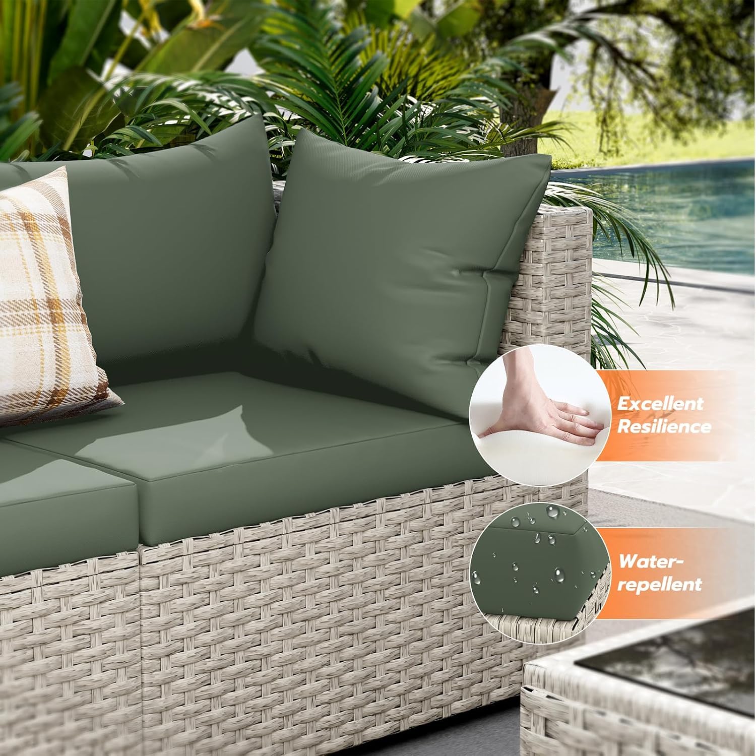 8인용 야외 섹셔널 소파 세트(화덕 테이블 포함), P - Outdoor Furniture Fire Pit Set 리뷰 및 가격