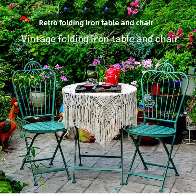 야외 안뜰 정원 의자, 다리미 할로우 아웃 접이식 테이 - Outdoor Furniture Iron 리뷰 및 가격
