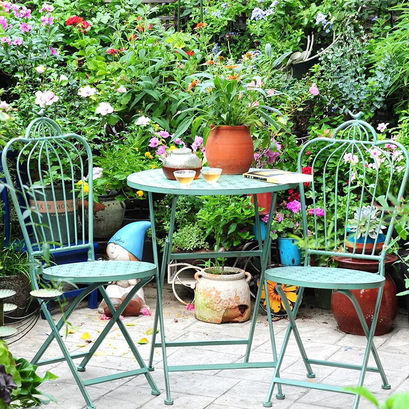 야외 안뜰 정원 의자, 다리미 할로우 아웃 접이식 테이 - Outdoor Furniture Iron 리뷰 및 가격