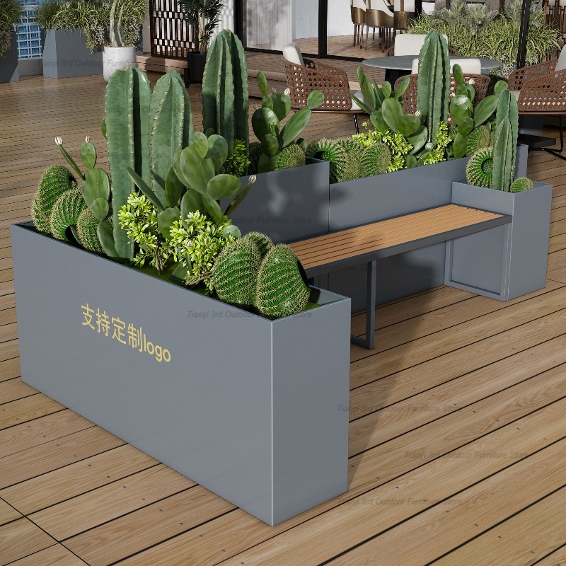 북유럽 스테인레스 스틸 화분 벤치 몰 플라워 베드 야외 - Outdoor Furniture Iron 리뷰 및 가격