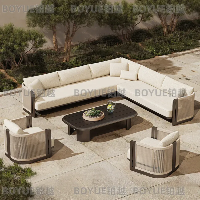 야외 라탄 소파 세트 알루미늄 합금 파티오 가구 정원  - Outdoor Furniture Lounge Set 리뷰 및 가격