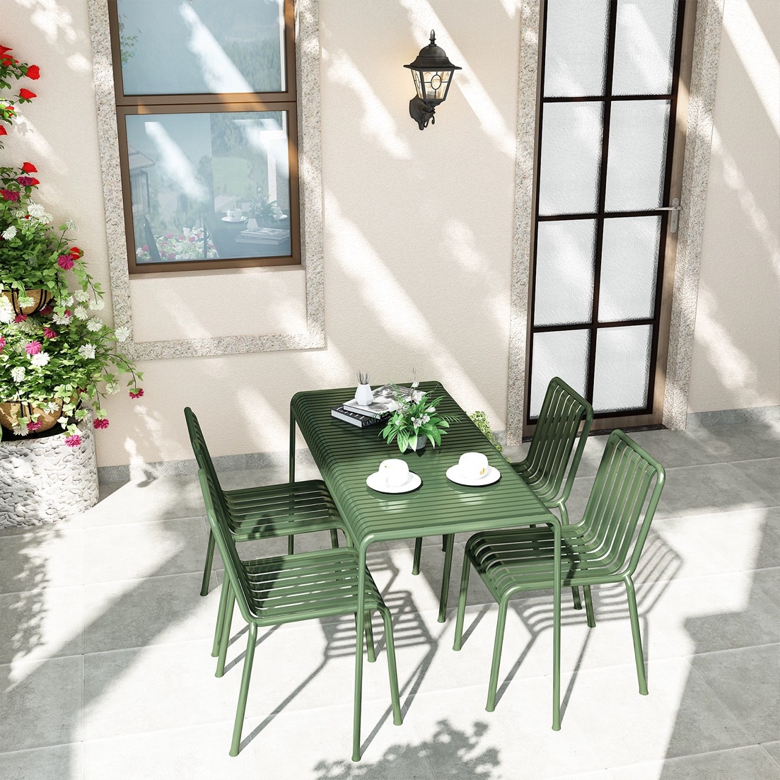 야외 모던 레저, 야외 안뜰 테이블과 의자, 심플한 정 - Outdoor Furniture Shop 리뷰 및 가격