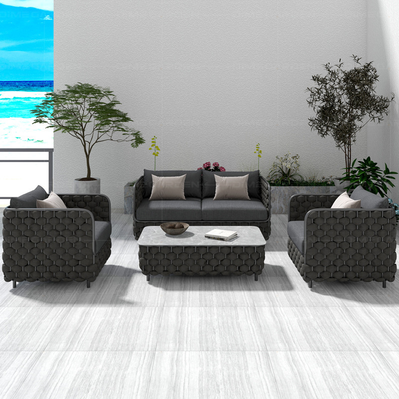 3인용 야외 라탄 소파 세트 |   딥 그레이 위커 파 - Outdoor Furniture Iron 리뷰 및 가격