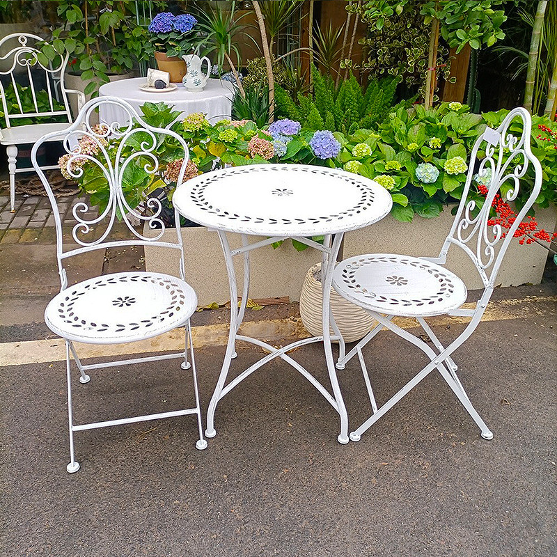 프랑스 컨트리풍 철제 테이블 및 의자, 야외 파티오 가 - Outdoor Furniture Iron 리뷰 및 가격