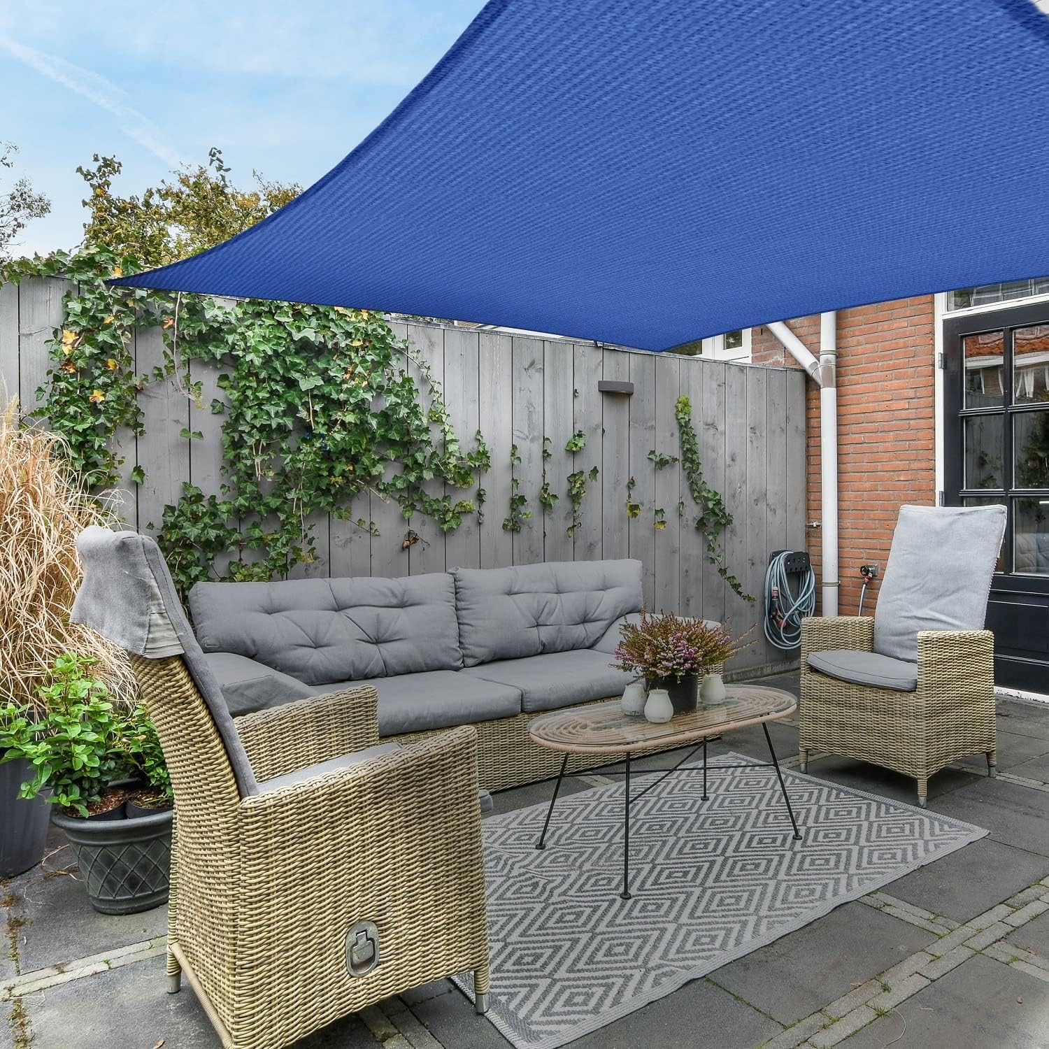 10' X 10' 직사각형 야외 차양막, UV 차단 기 - Outdoor Furniture Hdpe 리뷰 및 가격