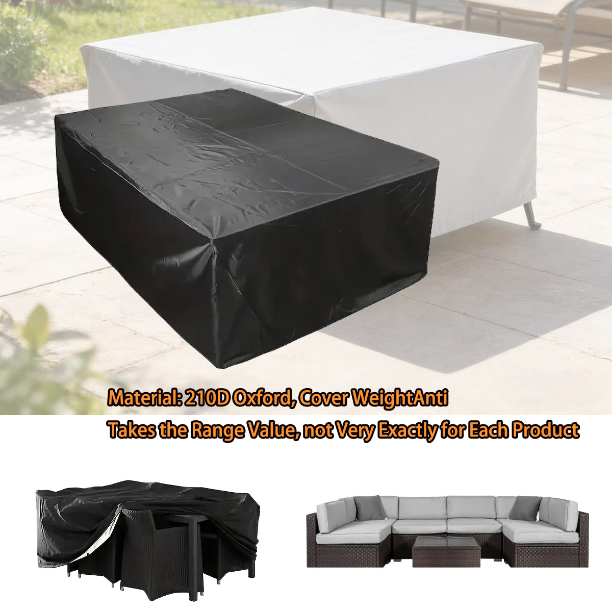 600가지 사이즈의 야외 가구 커버, 자외선 차단 파티 - Outdoor Furniture Protector 리뷰 및 가격