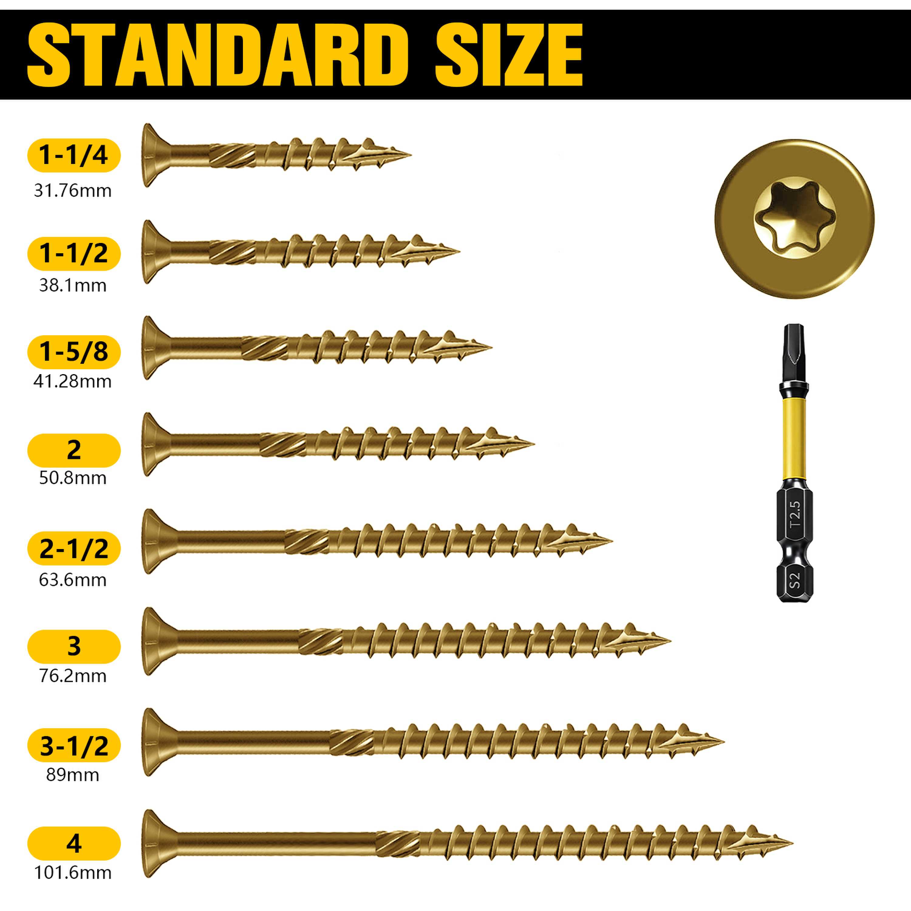 VKKM 70개입 # 10×4인치 골든 T25 톡스 널 - Outdoor Furniture Diy 리뷰 및 가격
