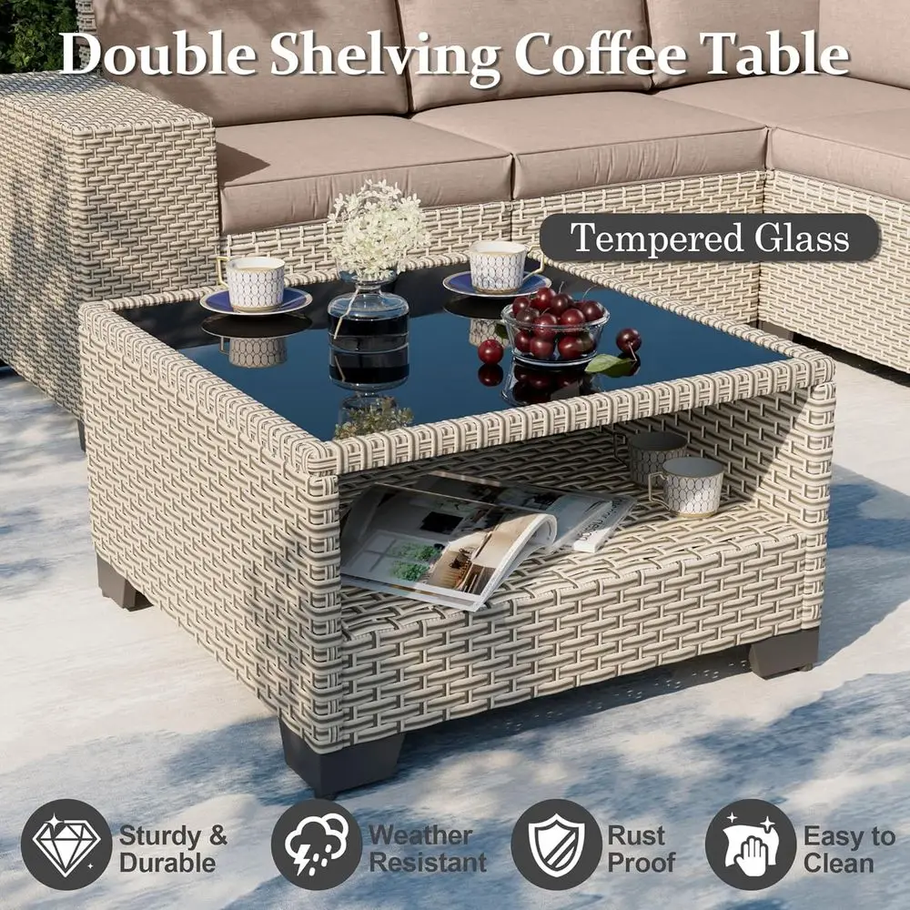 7피스 야외 파티오 가구 세트(화덕 포함), 유리 커피 - Outdoor Furniture Fire Pit Set 리뷰 및 가격