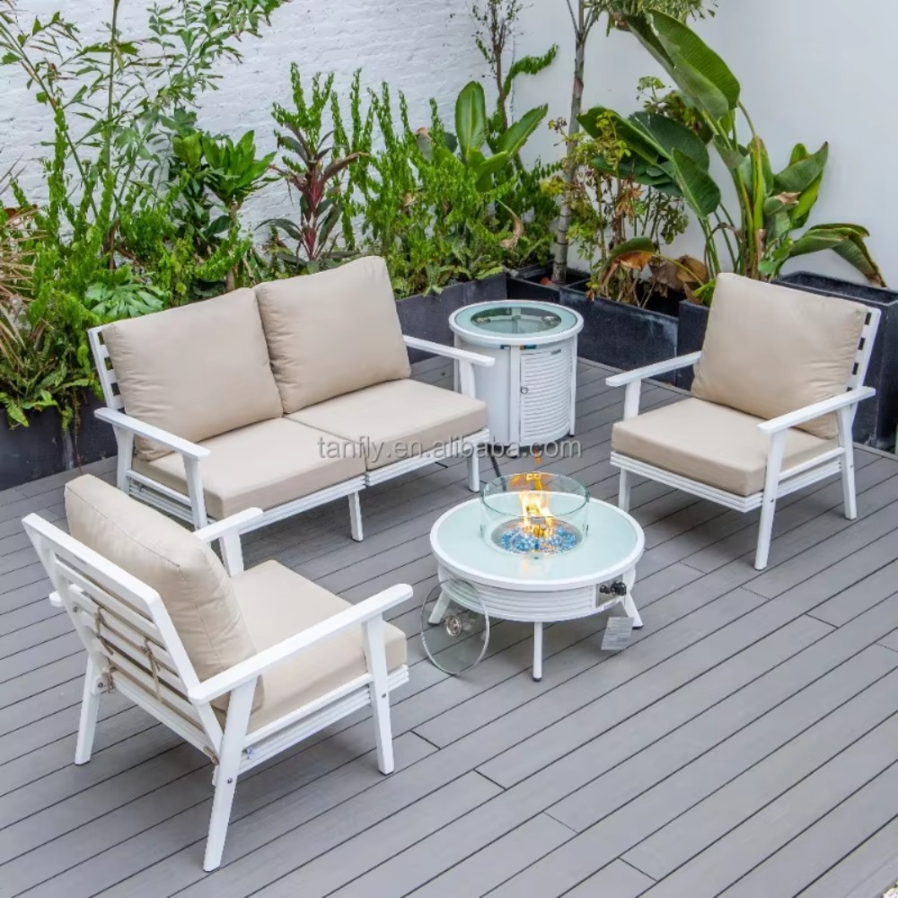 빌라 호텔 야외 가구 세트 모던 알루미늄 정원 가구 소 - Outdoor Furniture Fire Pit Set 리뷰 및 가격