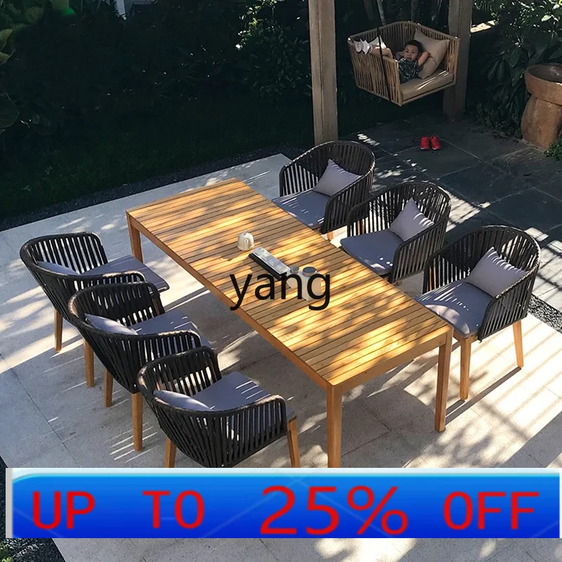 LH 야외 테이블과 의자 원목 안뜰 빌라 정원 창의적인 - Outdoor Furniture Shop 리뷰 및 가격