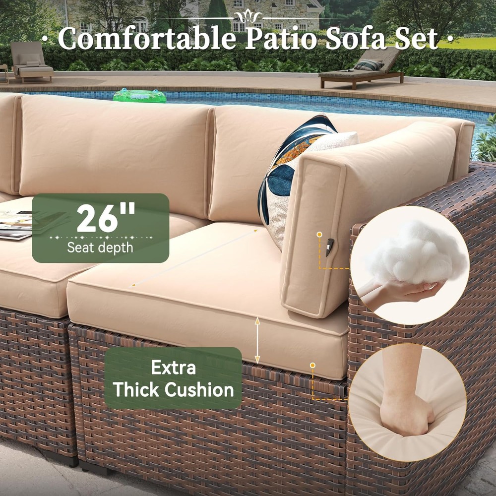 독점 특가 야외 파티오 가구 세트 8종 섹셔널 소파 위 - Outdoor Furniture Fire Pit Set 리뷰 및 가격