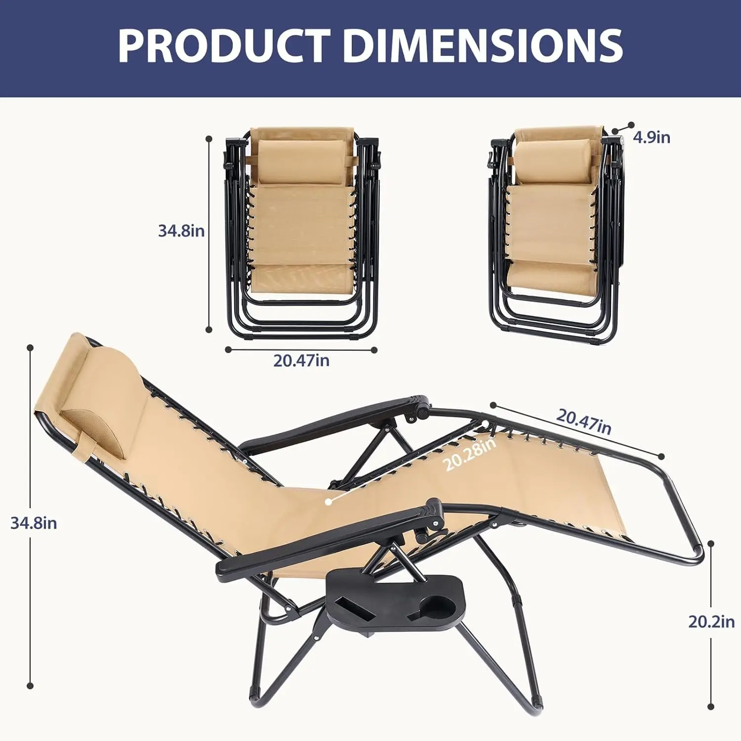 무중력 라운지 의자 2개 세트 (베개 및 컵홀더 포함) - Outdoor Furniture Deals 리뷰 및 가격